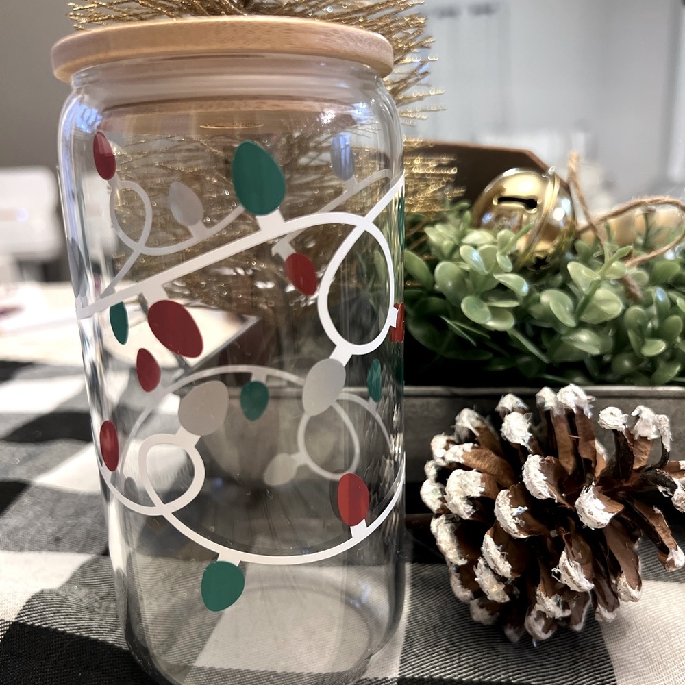 Christmas Lights Coffee/beer glass